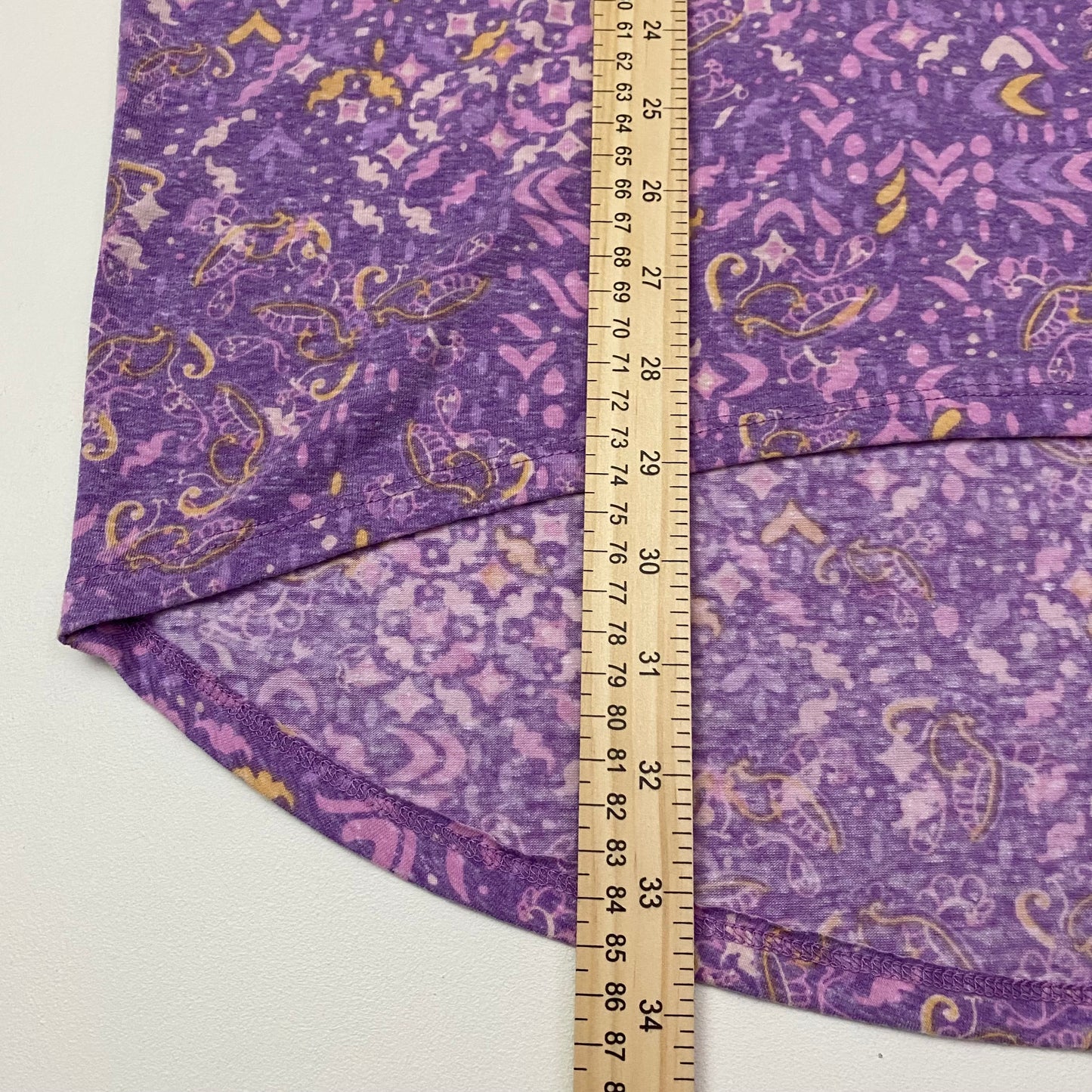 LuLaRoe Irma S/s Tunic | M (10-12) | Purple Botanical Print | NWT