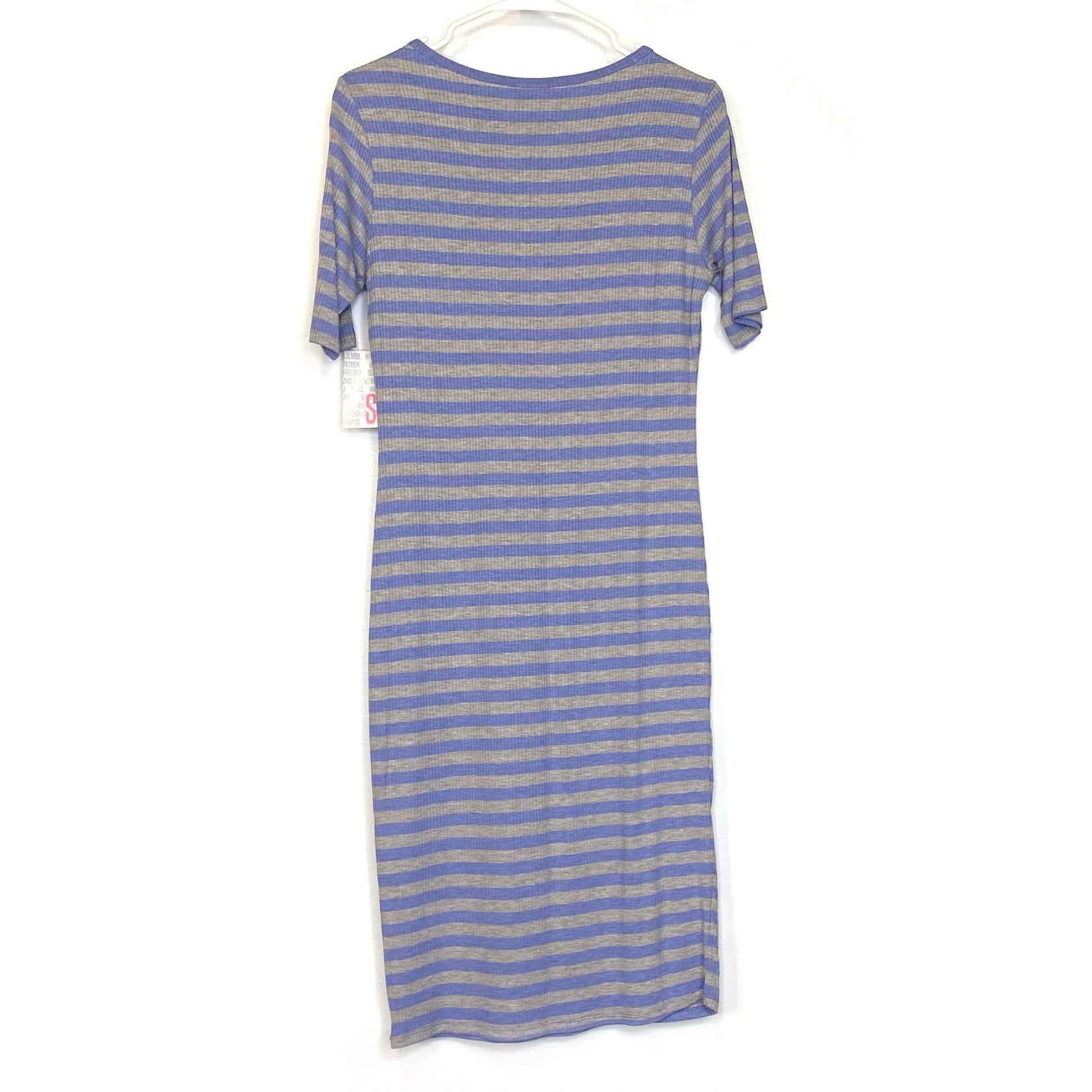 LuLaRoe Julia Bodycon Dress S | Striped Purple/Gray NWT Parsimony Shoppes LuLaRoe Julia Bodycon Dress S | Striped Purple/Gray NWT Parsimony Shoppes