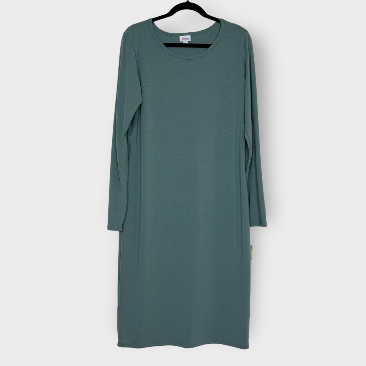 LuLaRoe Vault | Debbie L/s Sheath Dress | XL (18-20) | Fern Green | Solid | NWT