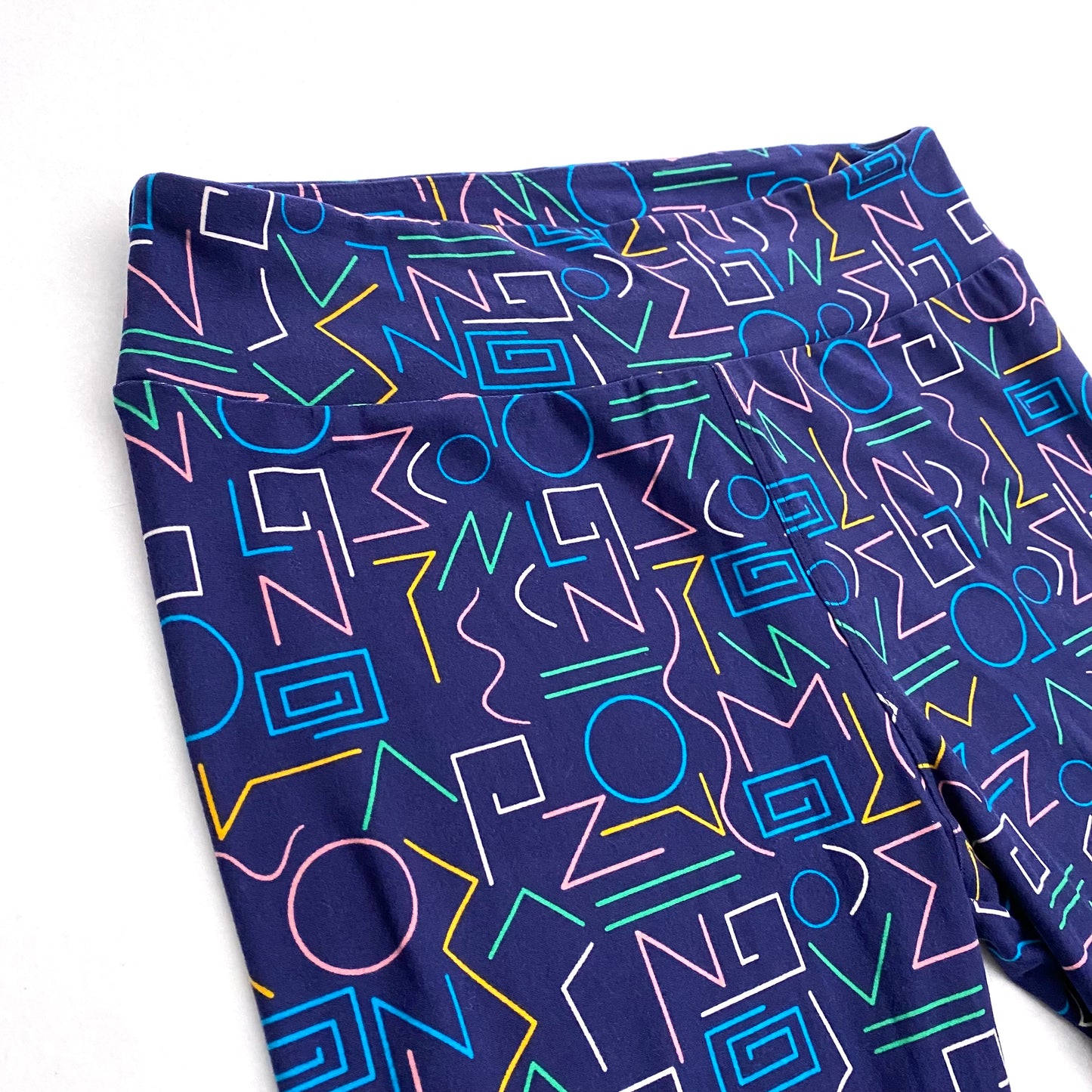 LuLaRoe Leggings | TC (12-18) | Purple/Multicolor Neon Lines | New