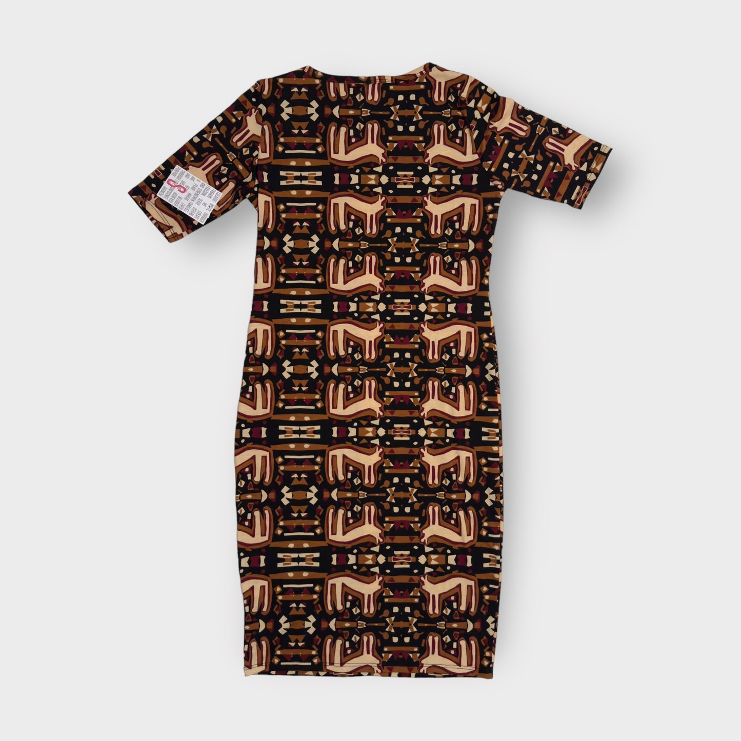 LuLaRoe Julia Bodycon Dress | S (4-6) | Brown/Black Animal Print | NWT