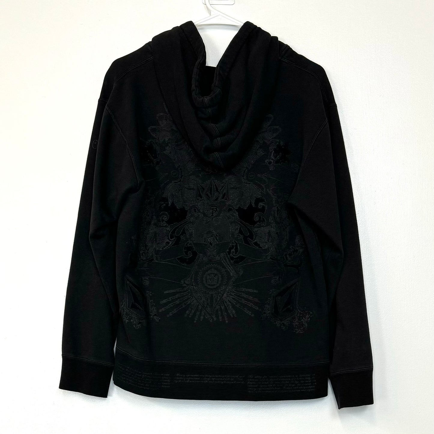 Volcom | Velvet Logo Hooded Full-Zip Sweatshirt | Color: Black | Size: M | Pre-Owned/Vintage