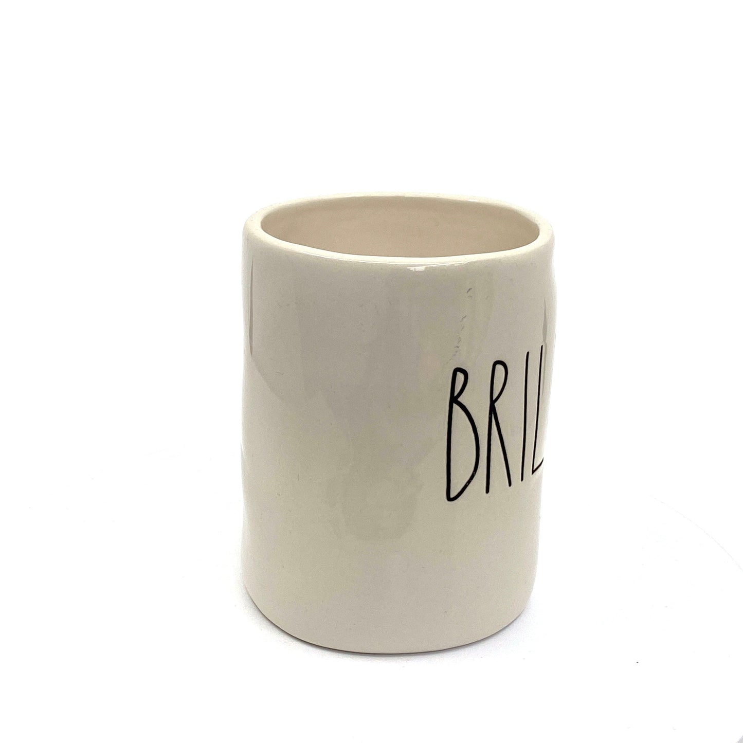 Rae Dunn Artisan Collection ‘BRILLIANT’ Large Letter White Coffee Cup Mug By Magenta