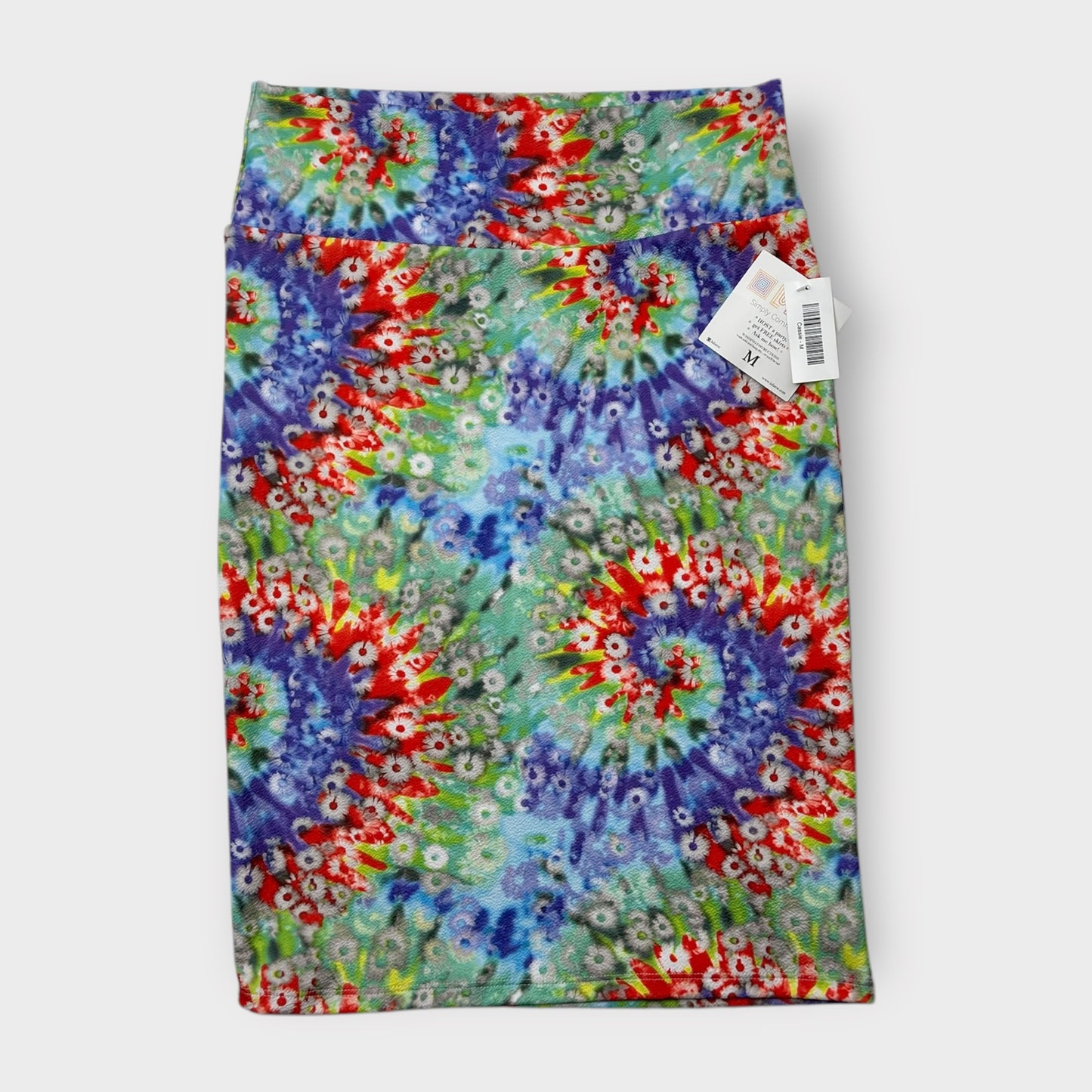 LuLaRoe Cassie Pencil Skirt - Multicolor Tie-Dye Pattern - Size M (8-10) - NWT