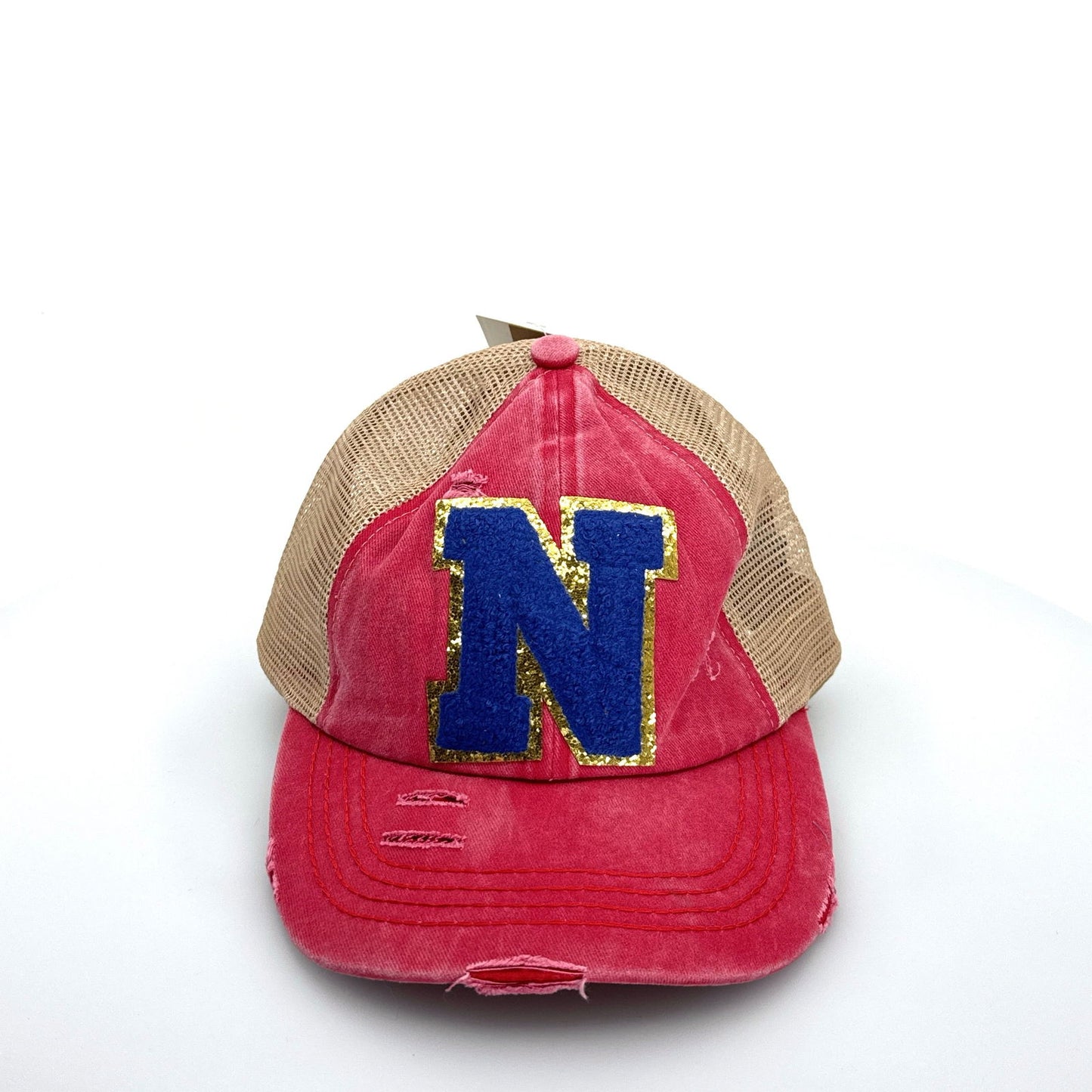 CC | “N” Multi Level Criss-Cross Pony Cap | Red/Blue | OSFA | NEW -  | Buy at Parsimony Shoppes