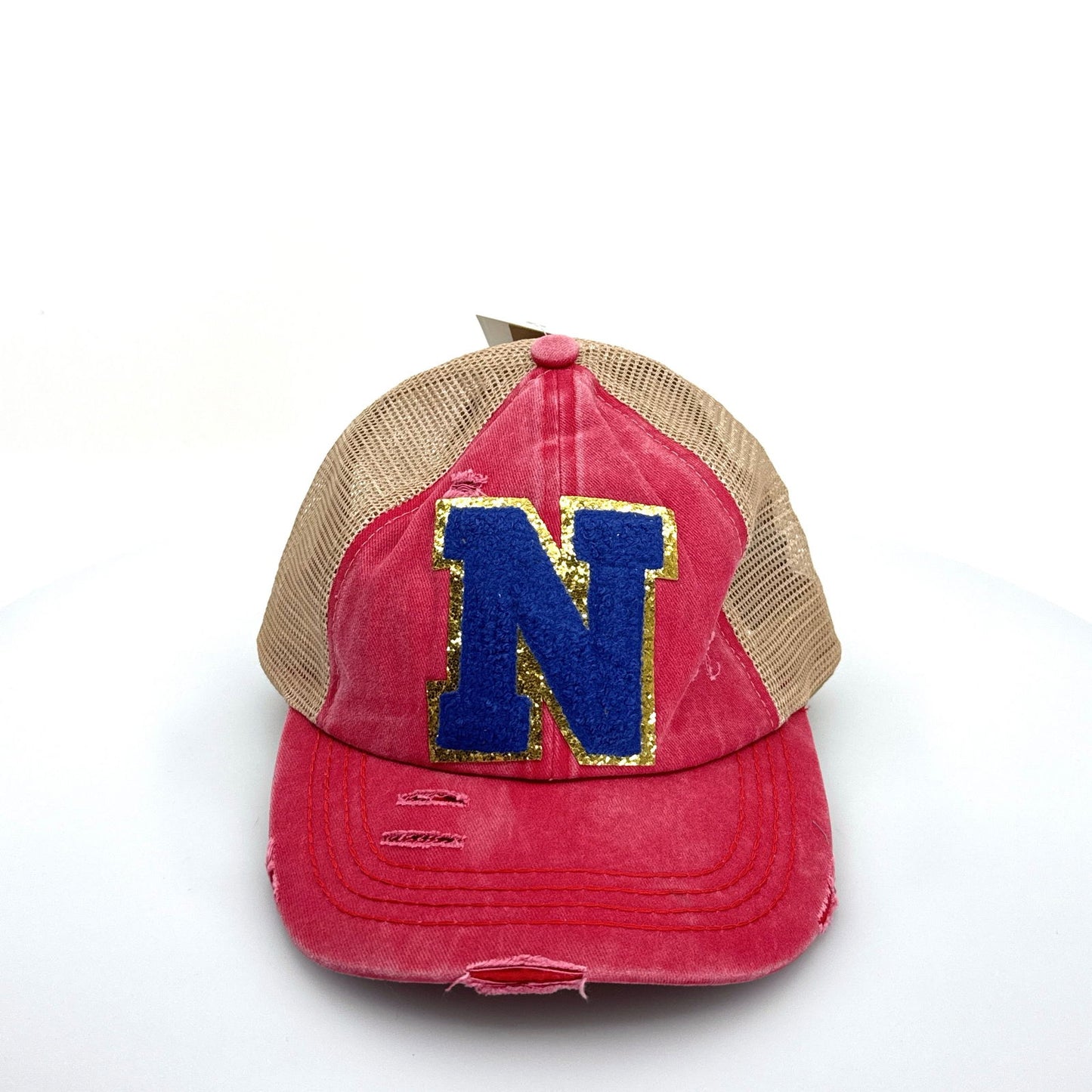 CC | “N” Multi Level Criss-Cross Pony Cap | Red/Blue | OSFA | NEW -  | Buy at Parsimony Shoppes