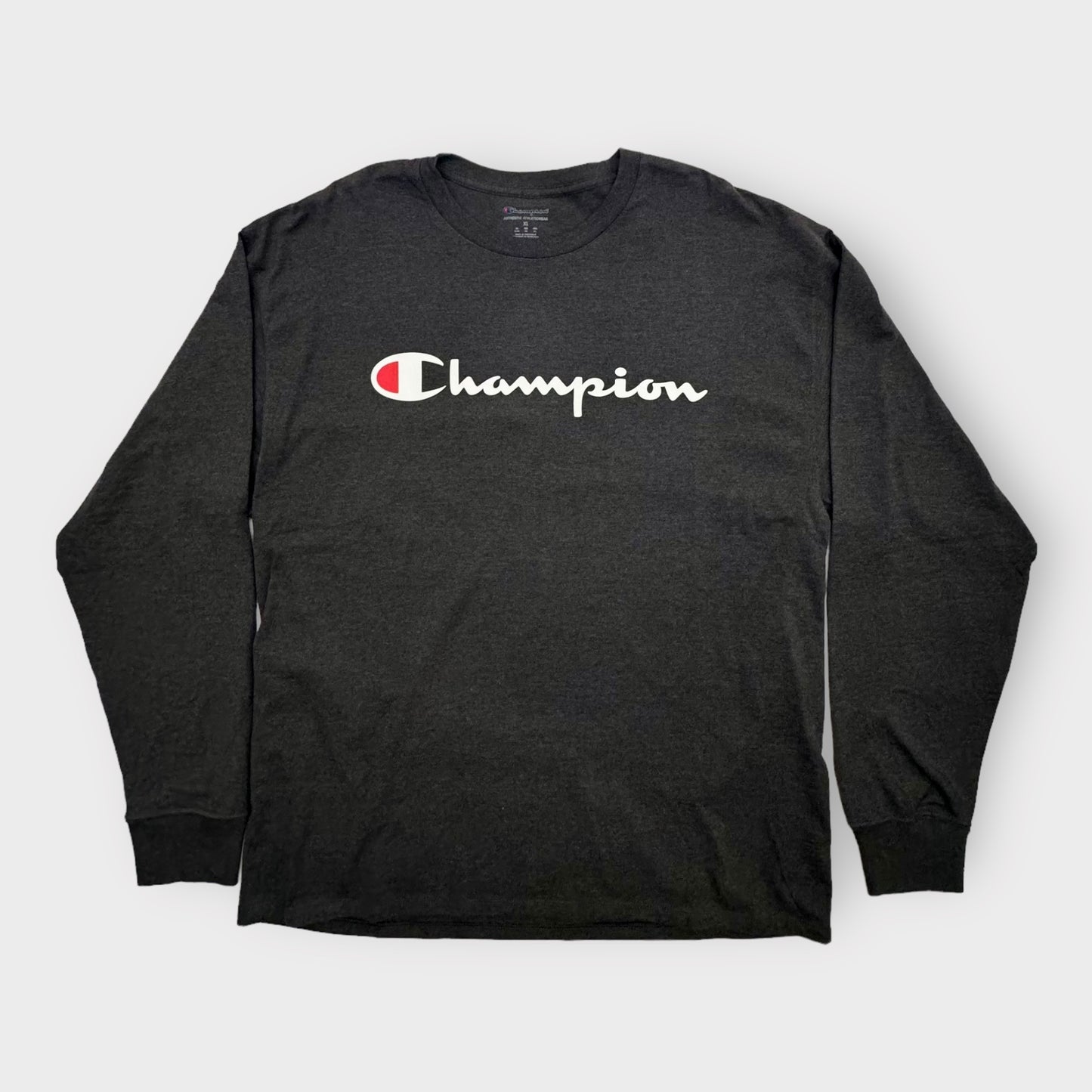 Champion Classic L/s Jersey T-Shirt | XL | Granite Heat Gray Solid | NWT