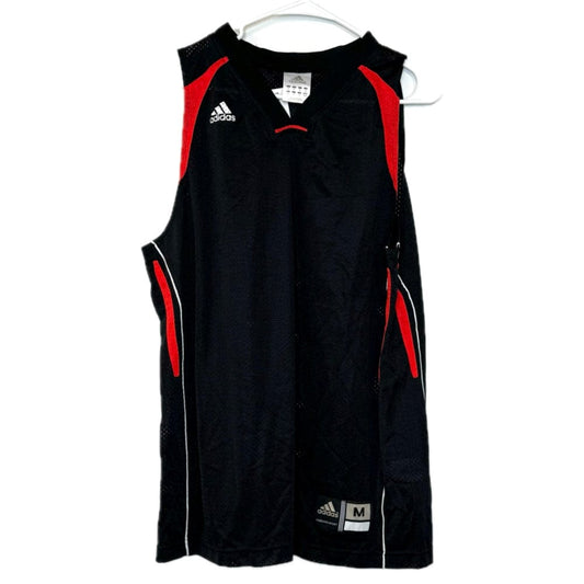 Adidas | Mens Mesh ‘CARDS’ Basketball Mesh Tank Top | Color: Black/Red | Size: M | NEW