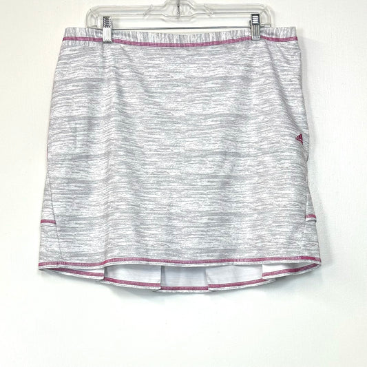 Adidas | Womens Tennis Skirt | Color: White/Silver/Pink | Size: 14 | Pre-Owned