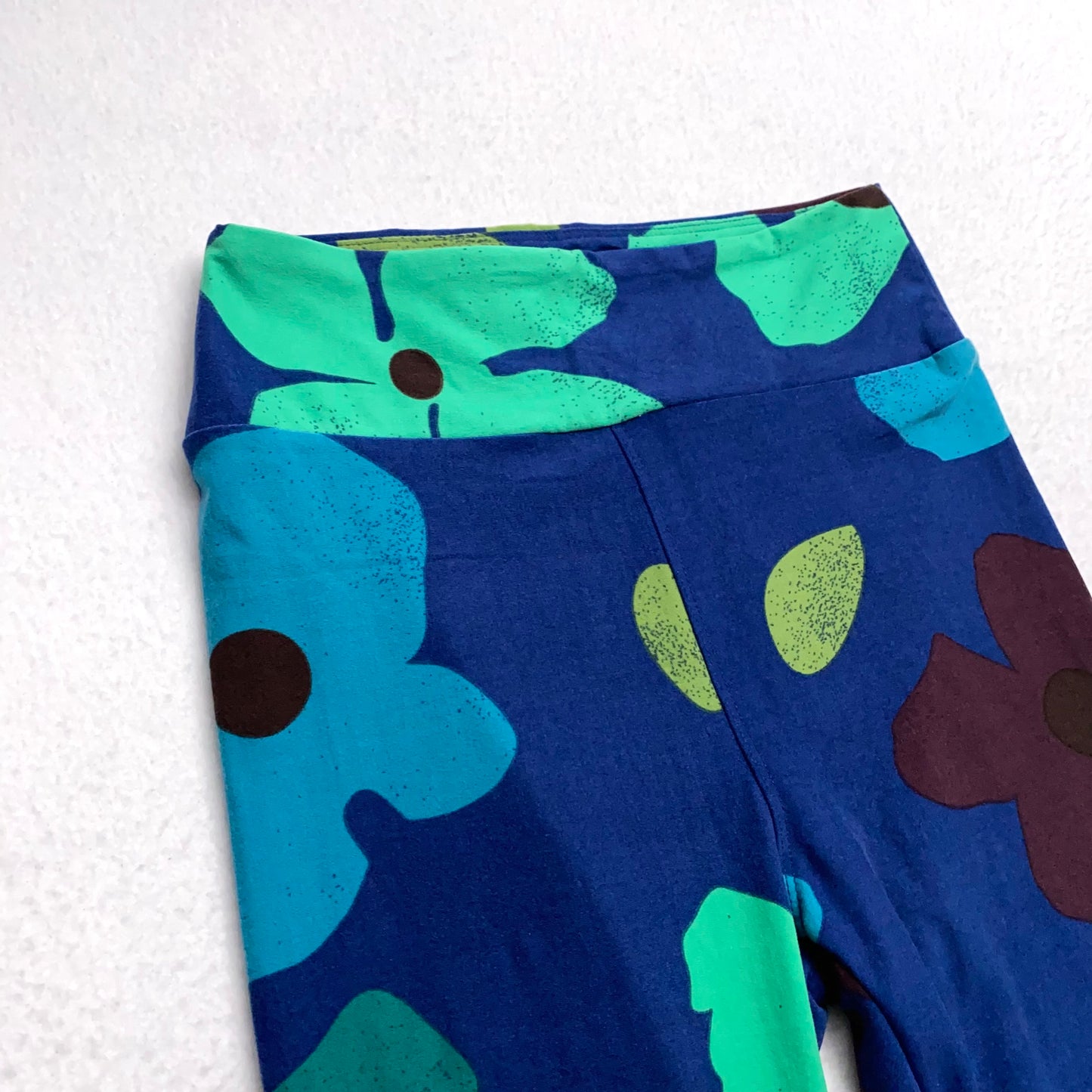 LuLaRoe Leggings | OS (2-10) | Blue/Green/Purple Bold Floral Print | New