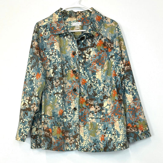 CJ Banks | Womens Casual Button-Up Jacket | Color: Multicolor | Size: 1X -  | Buy at Parsimony Shoppes