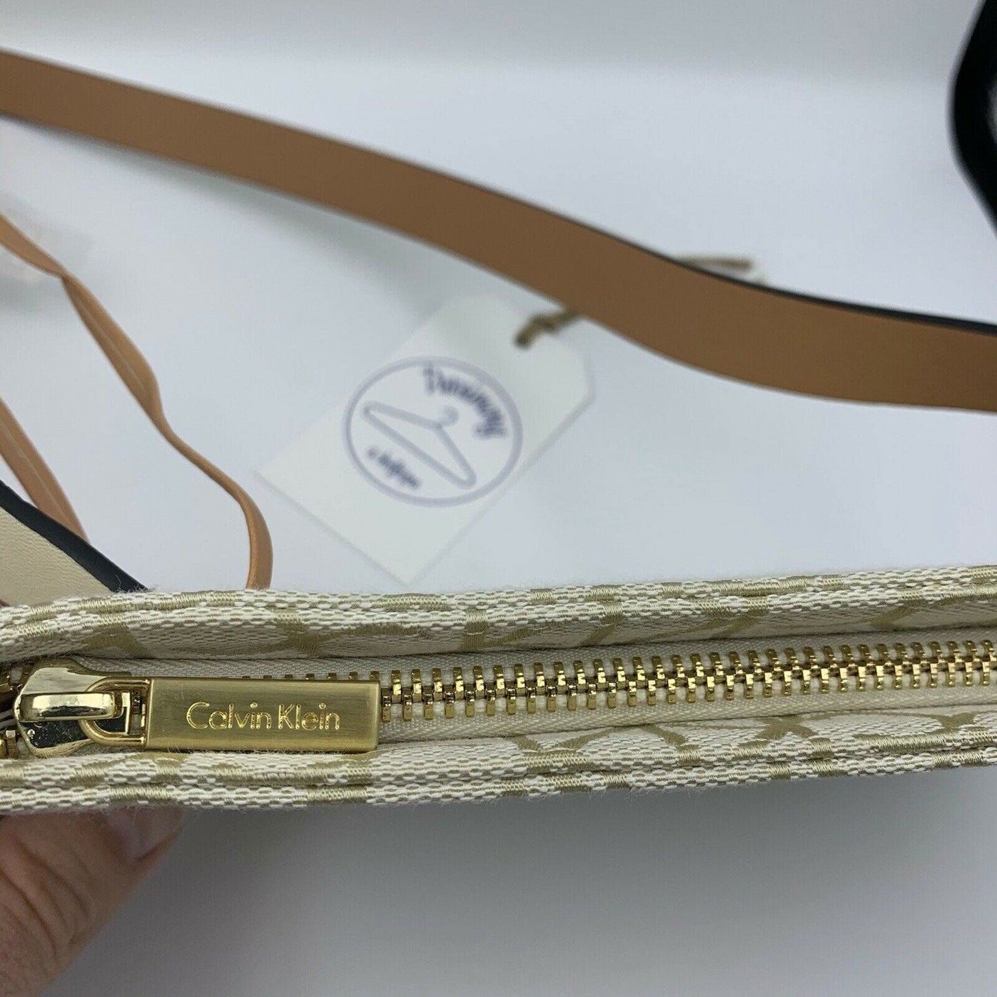CK Calvin Klein Ivory & Gold Convertible Crossbody - Fanny Pack Purse NWT -  | Buy at Parsimony Shoppes