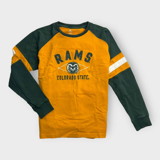CSU Rams L/s T-Shirt | M (38/40) | Green/Yellow Logo | Colorblock | EUC -  | Buy at Parsimony Shoppes