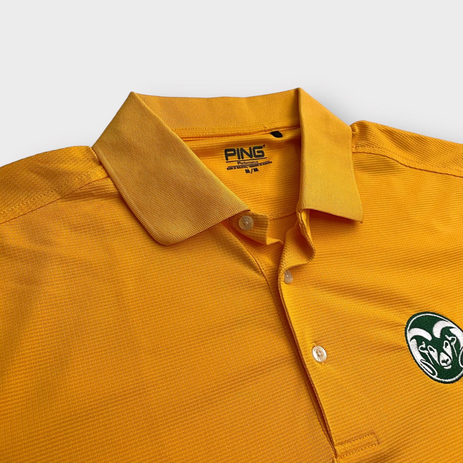 CSU Rams Mens Polo Golf Shirt | M | Yellow | Ping Performance | EUC -  | Buy at Parsimony Shoppes