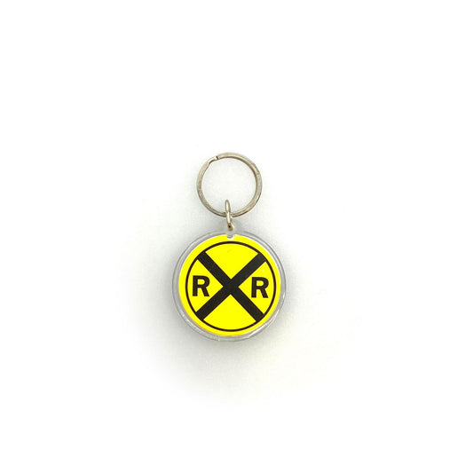 CSX Transportation RR Crossing Souvenir Keychain Key Ring Round Clear Acrylic -  | Buy at Parsimony Shoppes