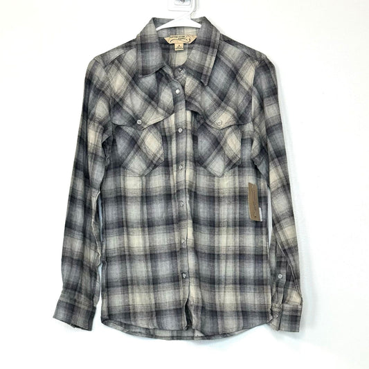 Canyon Guide Outfitters | Womens Dolly Flannel Long Sleeve Snap Shirt | Color: Gray | Size: S | NWT -  | Buy at Parsimony Shoppes
