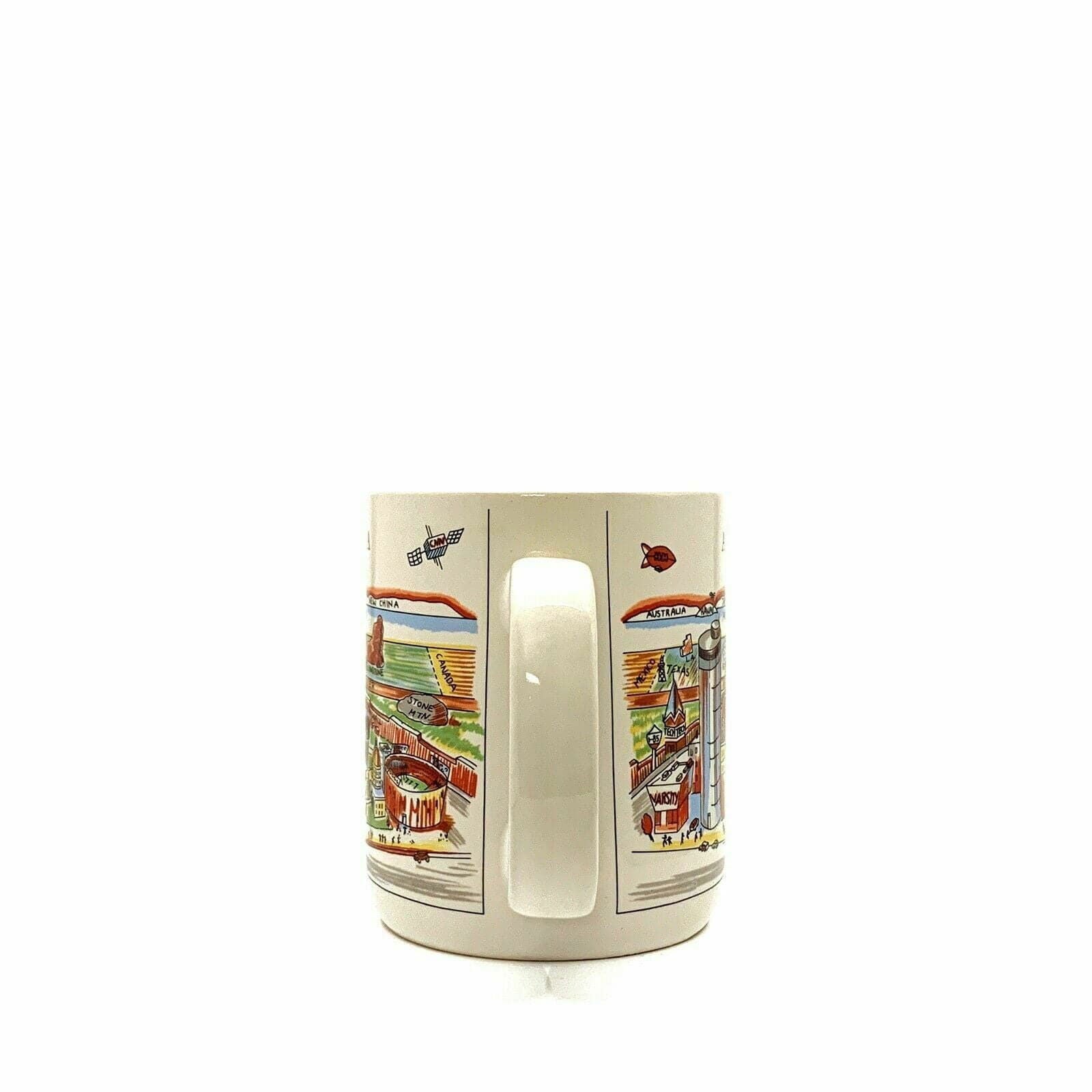 Captivating City Merchandise View Of The World Ceramic Souvenir Coffee Cup Mug - 14oz White Atlanta -  | Buy at Parsimony Shoppes