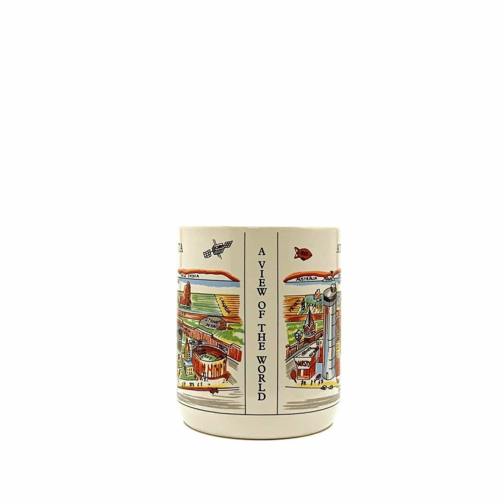 Captivating City Merchandise View Of The World Ceramic Souvenir Coffee Cup Mug - 14oz White Atlanta -  | Buy at Parsimony Shoppes