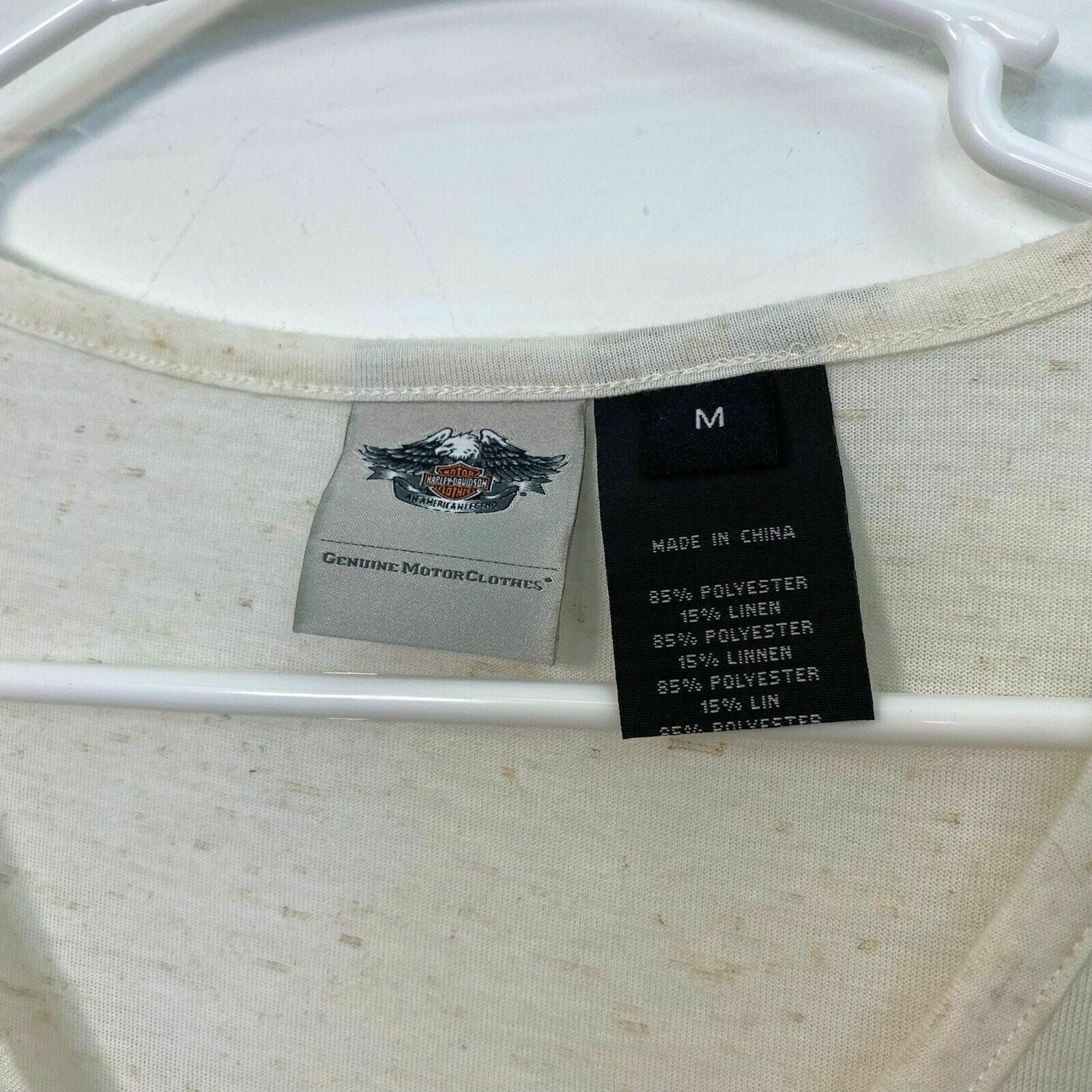 Captivating Harley-Davidson Womens V-Neck T-Shirt Graphic Studded Tied Waist Pre-Owned M Multicolor -  | Buy at Parsimony Shoppes