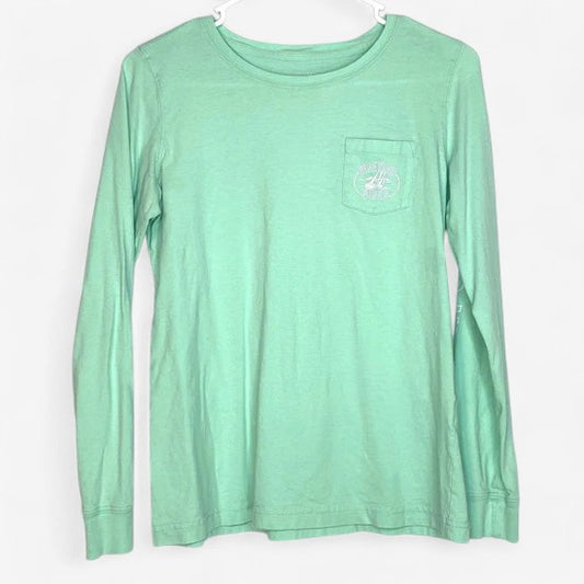 Vineyard Vines Women's Long Sleeve Sailing Graphic T-Shirt - Mint Green, Size XS