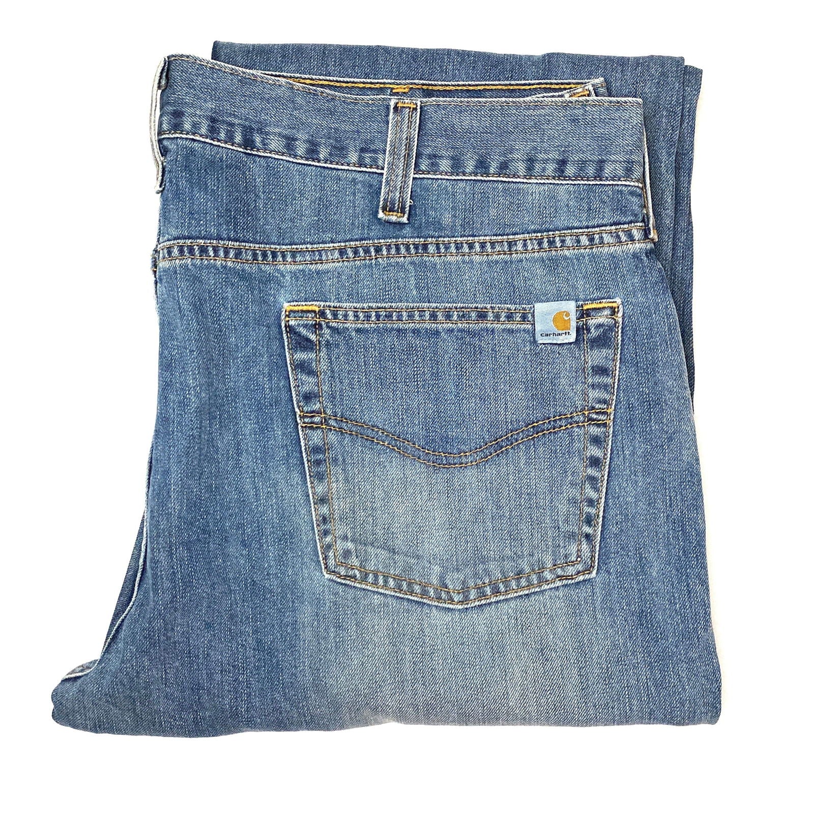 Carhartt B172DST Mens Size 38x32 Straight Denim Blue Jeans Fully Lined -  | Buy at Parsimony Shoppes