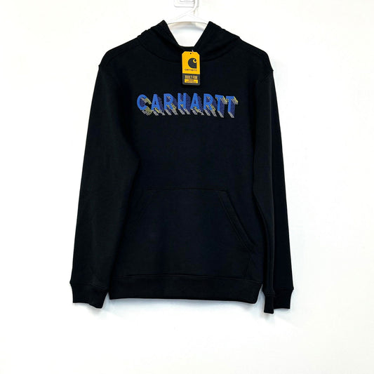 Carhartt | Kids L/s Graphic Hoodie Sweatshirt CA6467 | Color: Caviar Black | Size: L(14/16) | NWT -  | Buy at Parsimony Shoppes