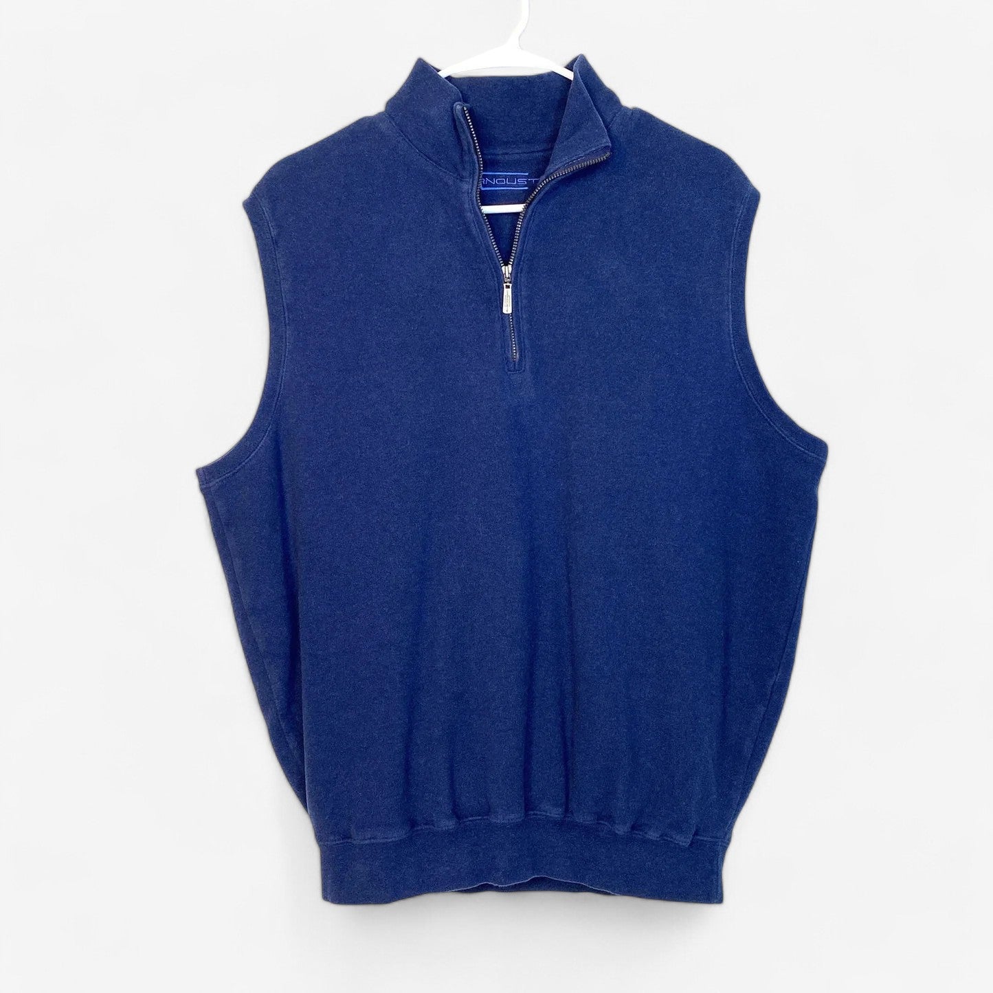 Carnoustie Men's Blue 1/4 Zip Pullover Lined Golf Vest - Size S - Cotton Blend
