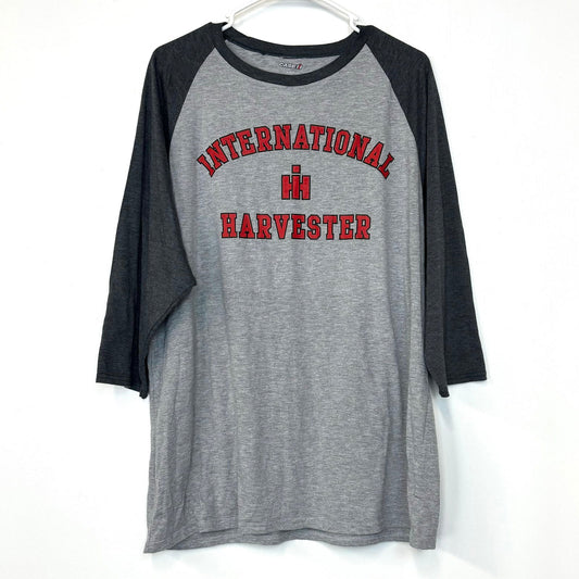 Case International Harvester | Mens Colorblock Raglan Baseball Tee | Color: Gray | Size: XL | Pre-Owned -  | Buy at Parsimony Shoppes