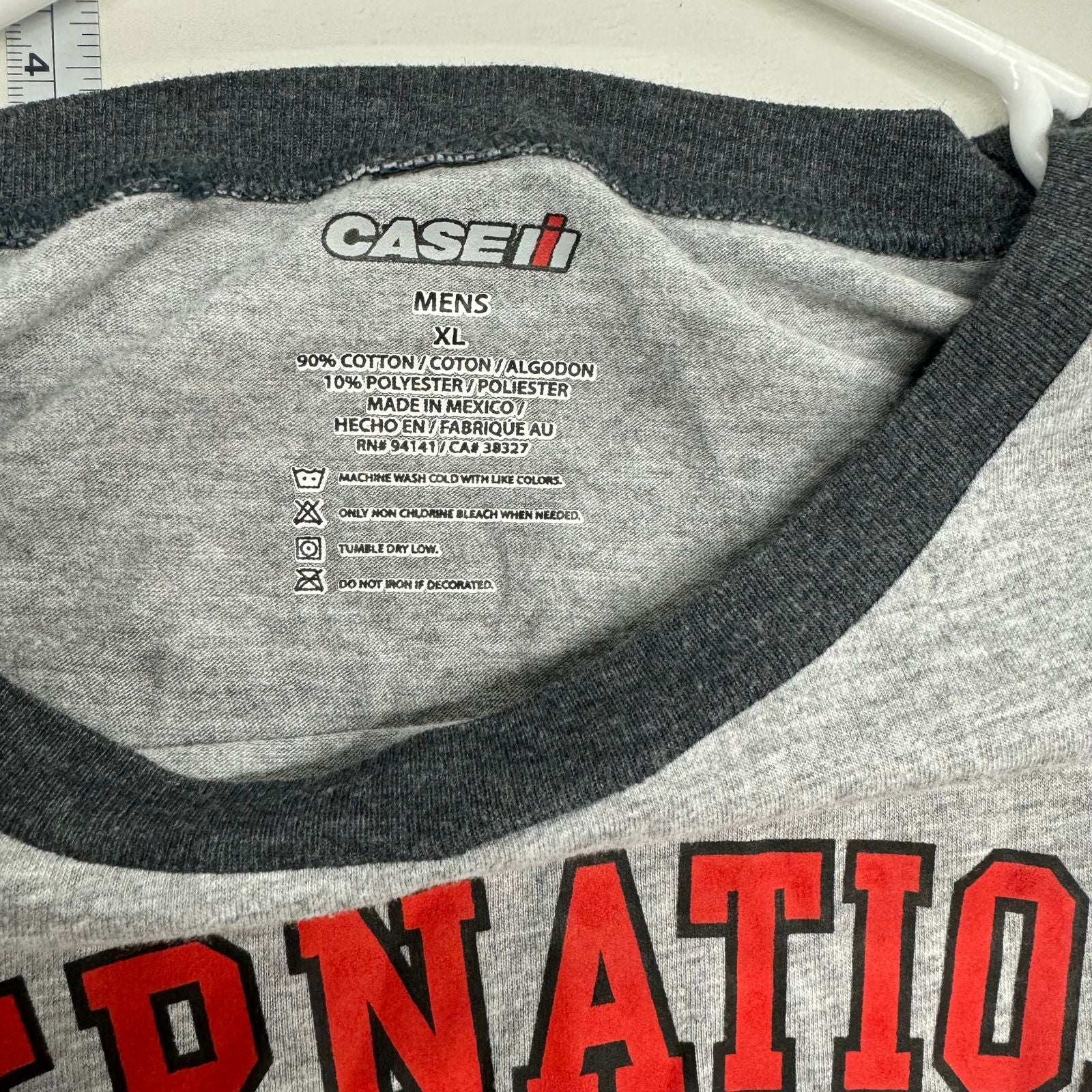 Case International Harvester | Mens Colorblock Raglan Baseball Tee | Color: Gray | Size: XL | Pre-Owned -  | Buy at Parsimony Shoppes