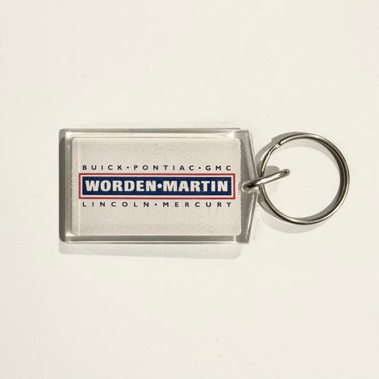 Champaign, IL ‘Worden•Martin’ Dealership Keychain Key Ring Acrylic -  | Buy at Parsimony Shoppes