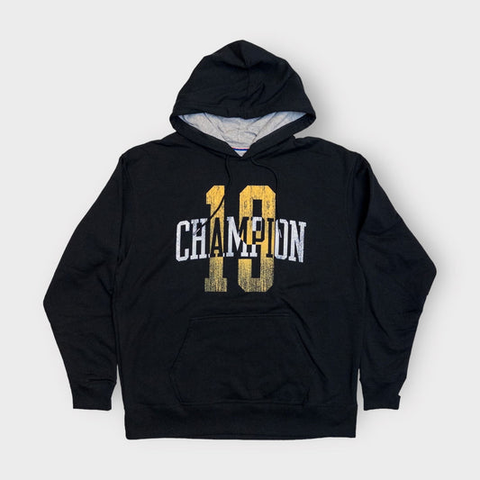 Champion Mens Fleece Pullover Hoodie Sweatshirt | L | Black/Yellow ‘19’ | NWT -  | Buy at Parsimony Shoppes