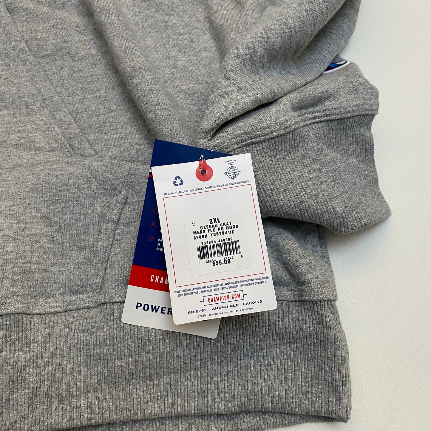 Champion Mens Fleece Pullover Hoodie Sweatshirt | XXL | Oxford Gray | NWT -  | Buy at Parsimony Shoppes