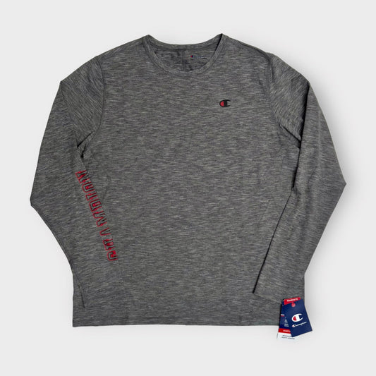 Champion Mens L/s T-Shirt | XL | Dark Gray Heathered | Polyester/Spandex | NWT -  | Buy at Parsimony Shoppes