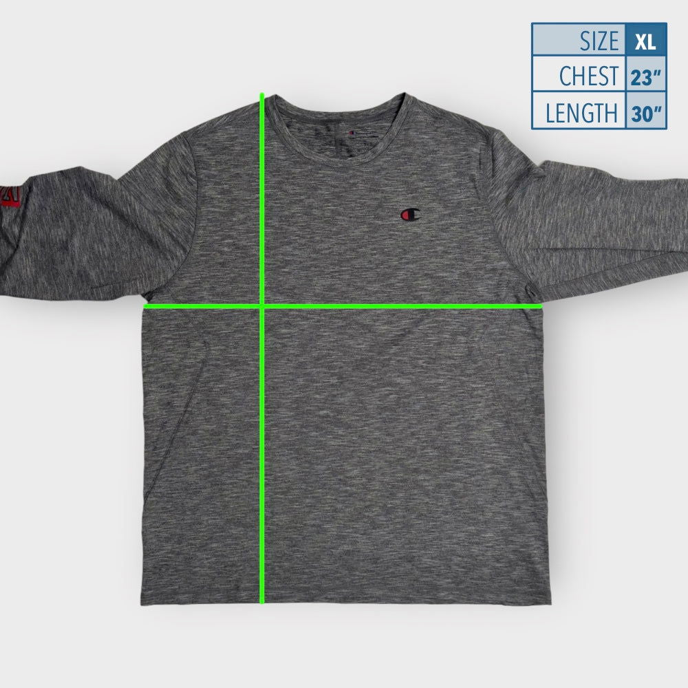 Champion Mens L/s T-Shirt | XL | Dark Gray Heathered | Polyester/Spandex | NWT -  | Buy at Parsimony Shoppes