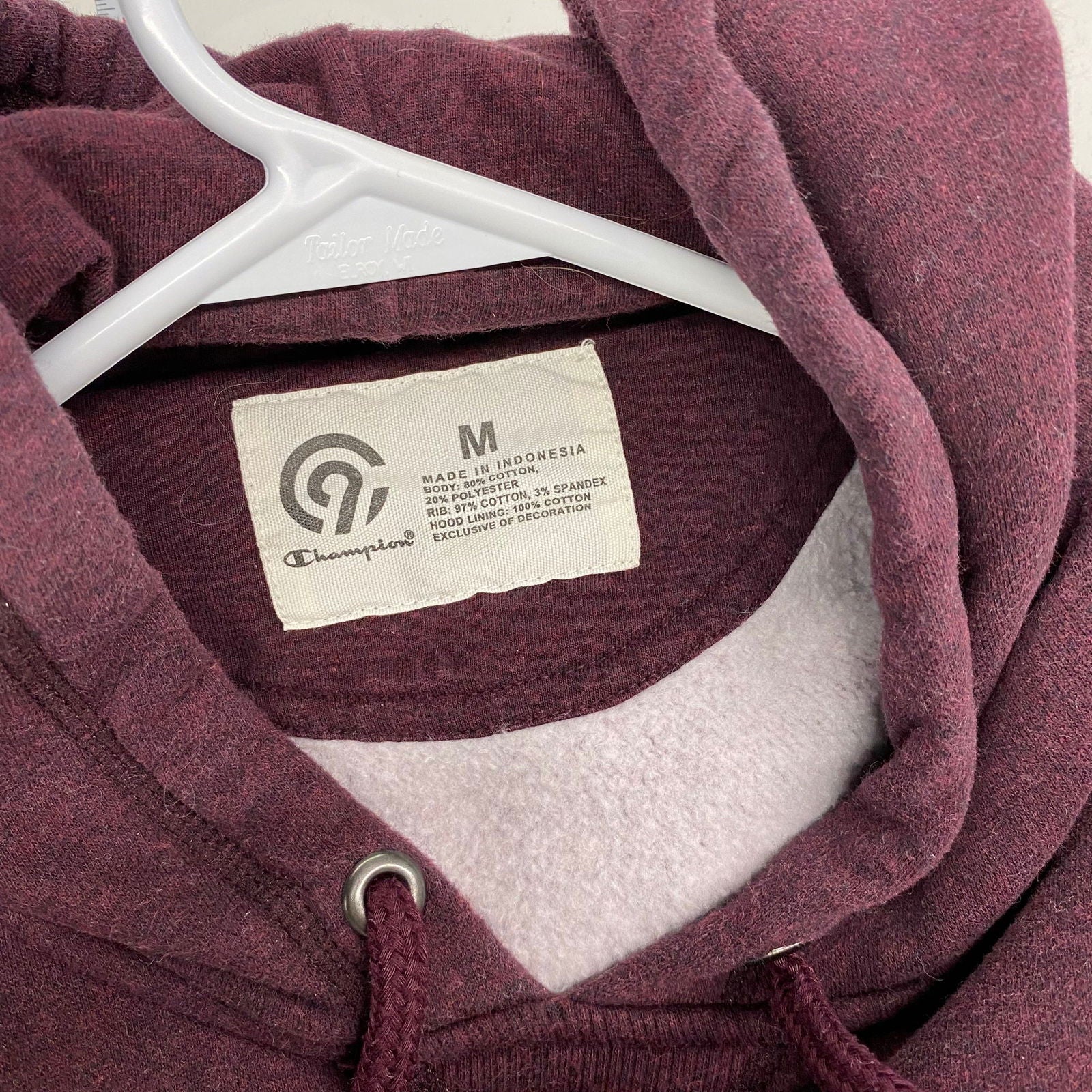 Champion Mens Size M Burgundy Red Sweatshirt Fleece L/s Hoodie Pre-Owned -  | Buy at Parsimony Shoppes