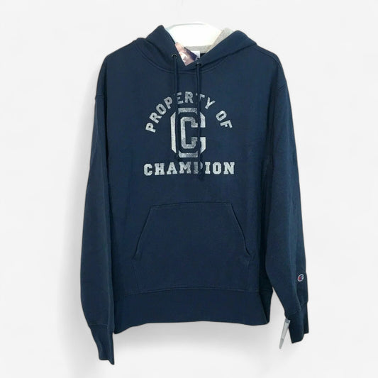 Champion Men's Blue Fleece Hoodie - Size Medium, New with Tags