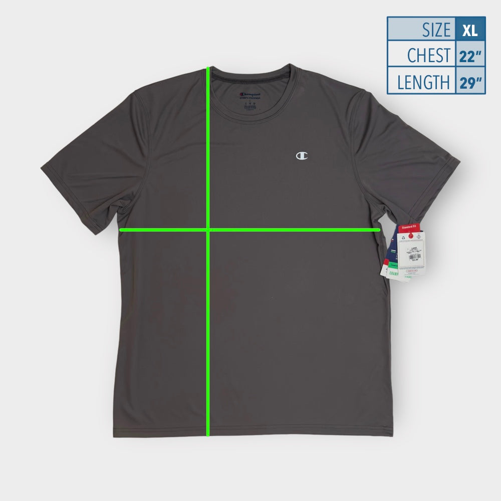 Champion Poly S/s T-Shirt | Mens L | Stone Gray | Standard Fit | NWT -  | Buy at Parsimony Shoppes