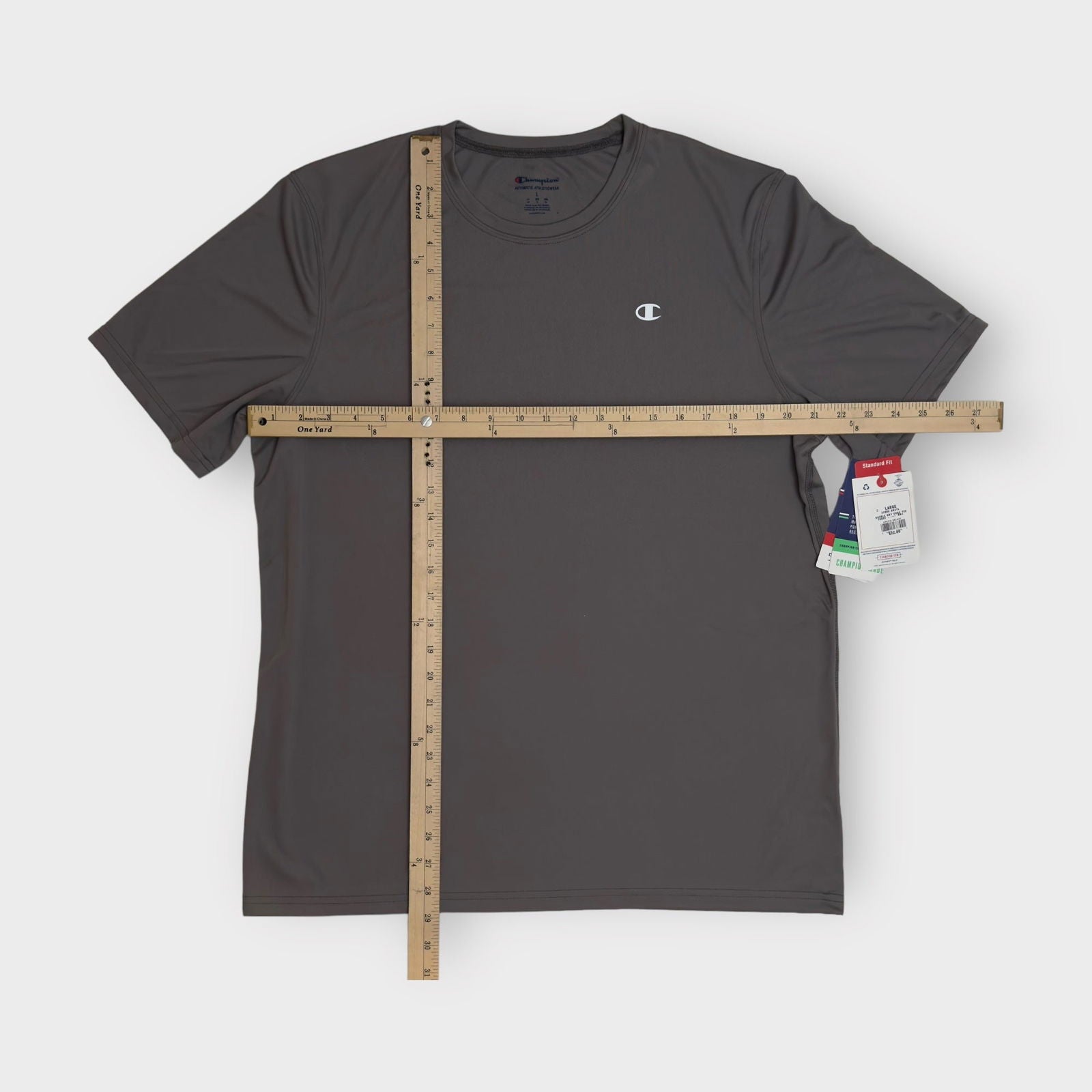 Champion Poly S/s T-Shirt | Mens L | Stone Gray | Standard Fit | NWT -  | Buy at Parsimony Shoppes