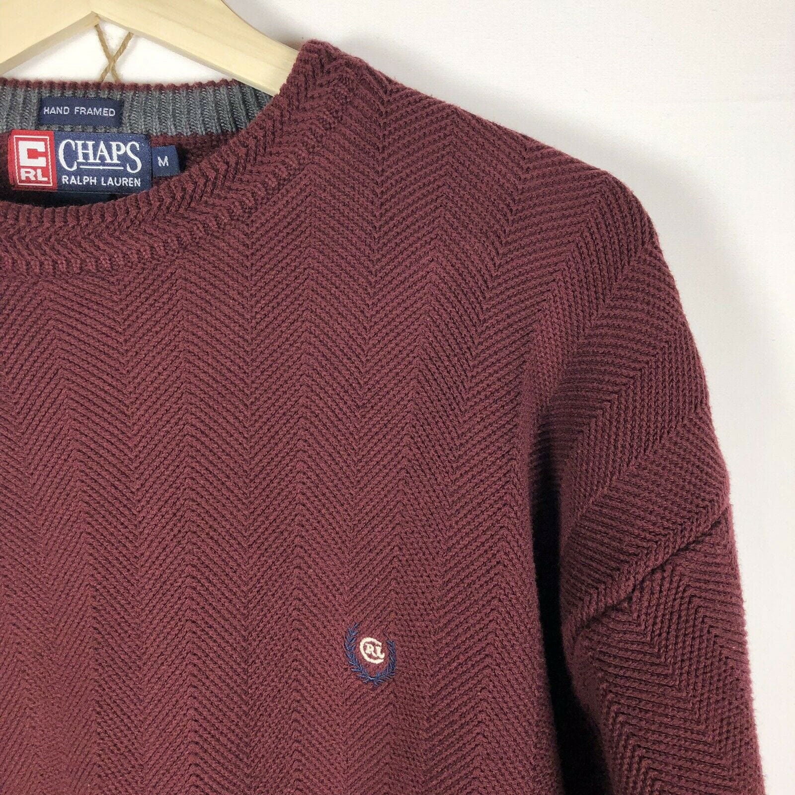 Chaps Ralph Lauren Mens Pullover Knit Sweater | Size M | Brown | Durable Knit | VGC -  | Buy at Parsimony Shoppes