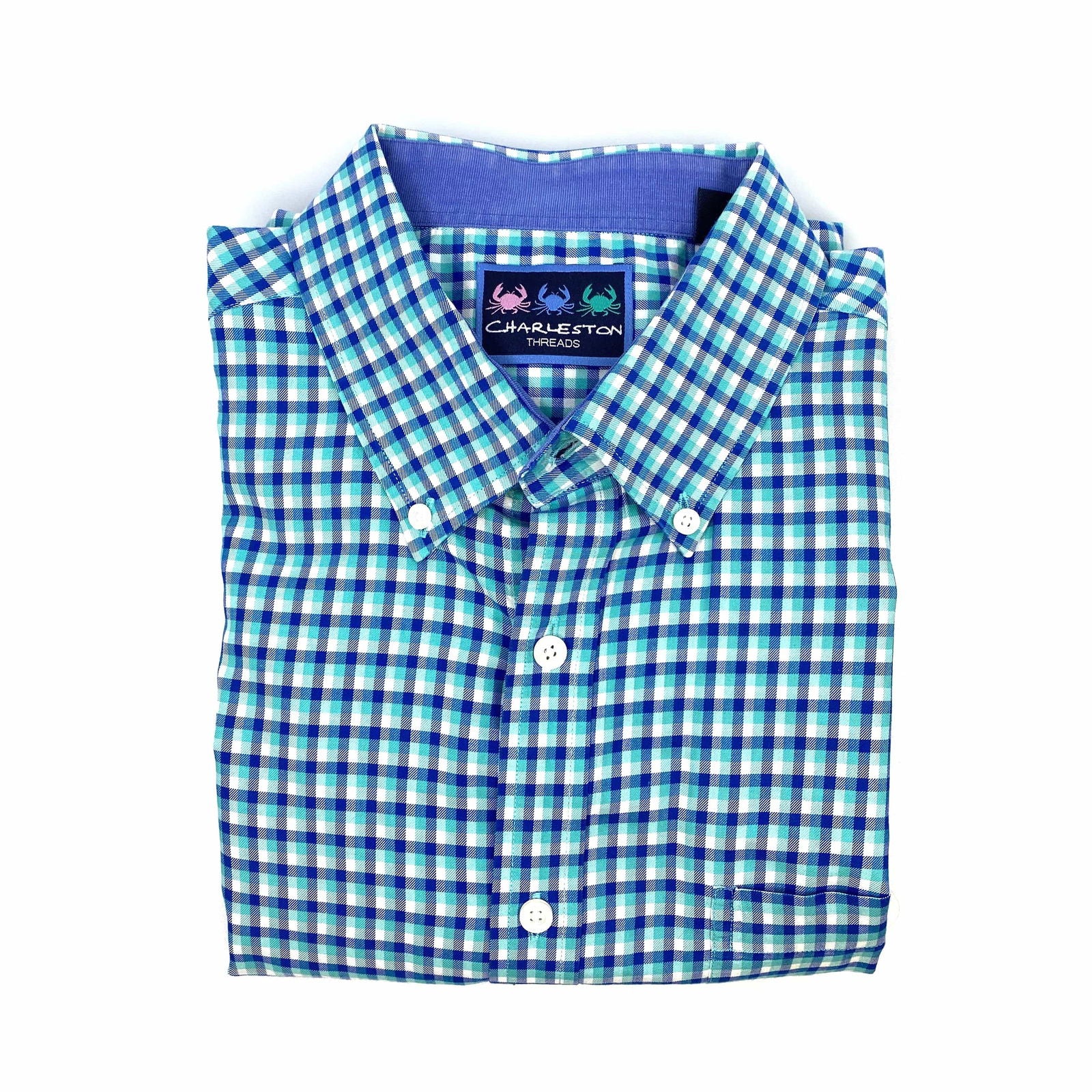 Charleston Threads Mens Size XL Green Blue Plaid Button Down Dress Shirt Long Sleeve -  | Buy at Parsimony Shoppes