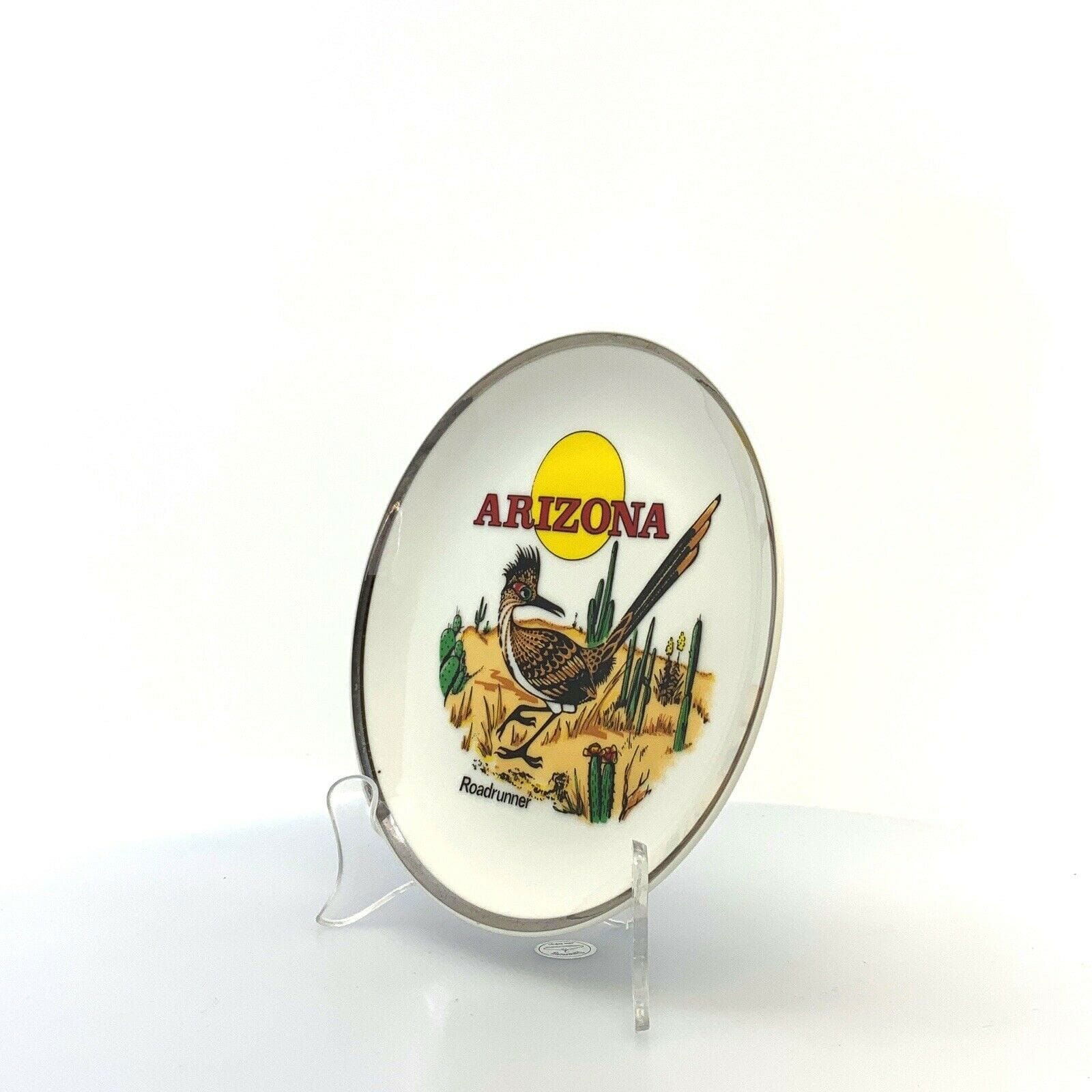 Charming Arizona State Souvenir Collectible Plate - 8" White Ceramic -  | Buy at Parsimony Shoppes