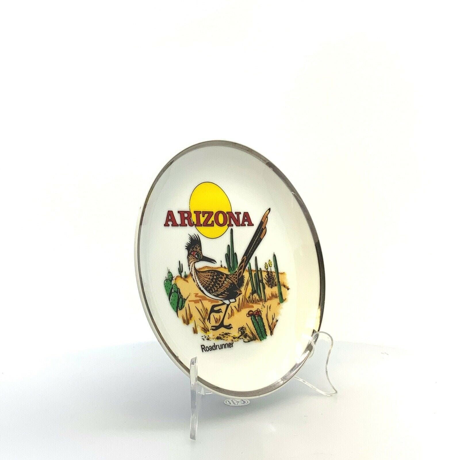 Charming Arizona State Souvenir Collectible Plate - 8" White Ceramic -  | Buy at Parsimony Shoppes