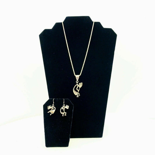 Charming Kokopelli Sterling Silver Southwest Pendant Necklace & Earrings -  | Buy at Parsimony Shoppes