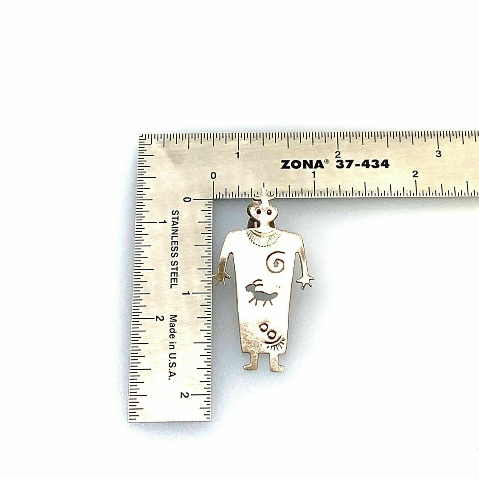 Charming Vintage Hopi Cutout Ant Man Clip On Earrings - 1.75" Silver -  | Buy at Parsimony Shoppes