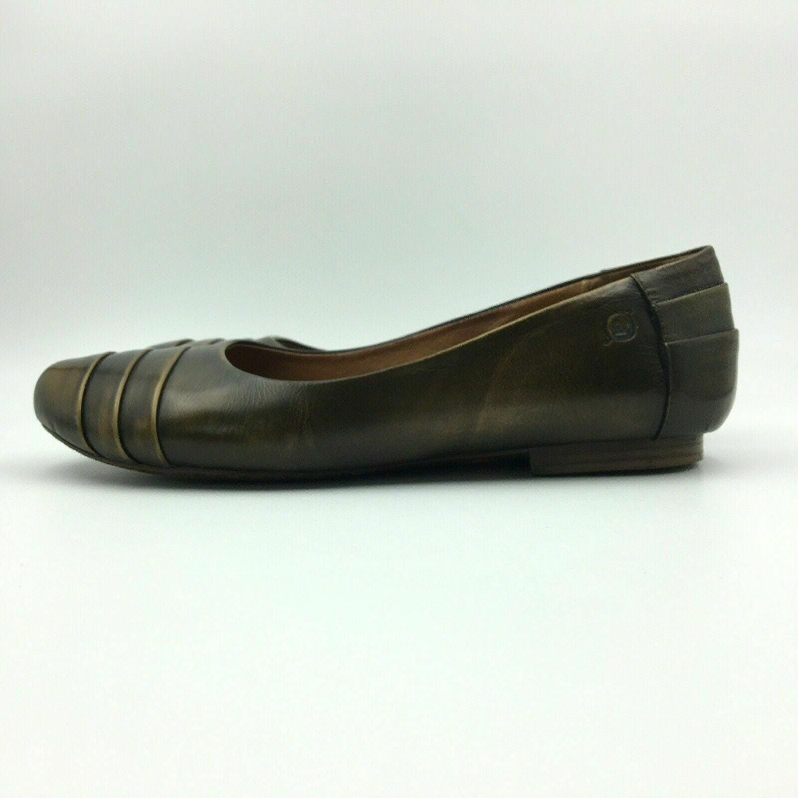 Chic Born Womens Leather Flats Shoes - Gold, Size 5M -  | Buy at Parsimony Shoppes