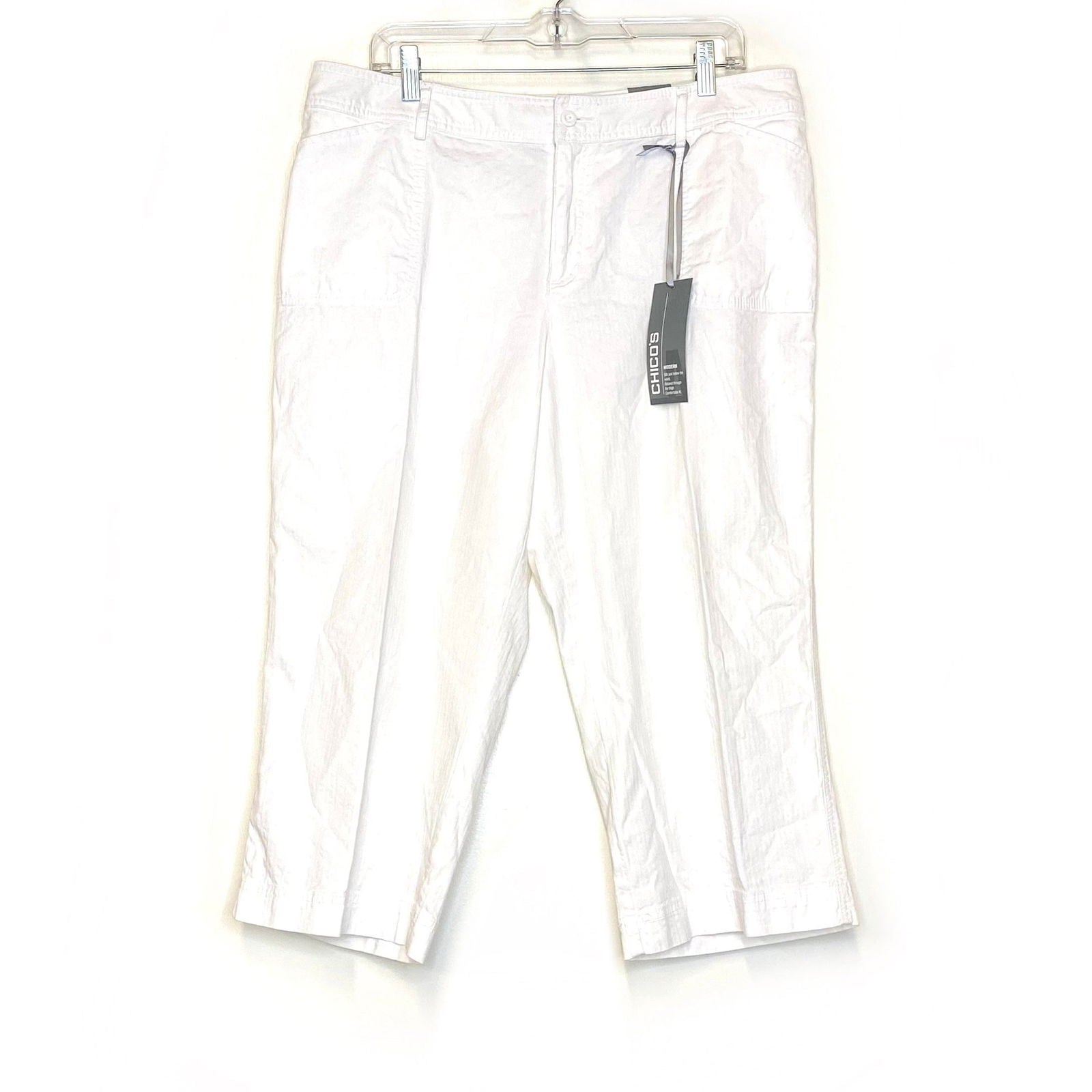 Chicos Modern Womens Size 2.5 Optic White ‘Tobago’ Crop Pants NWT -  | Buy at Parsimony Shoppes
