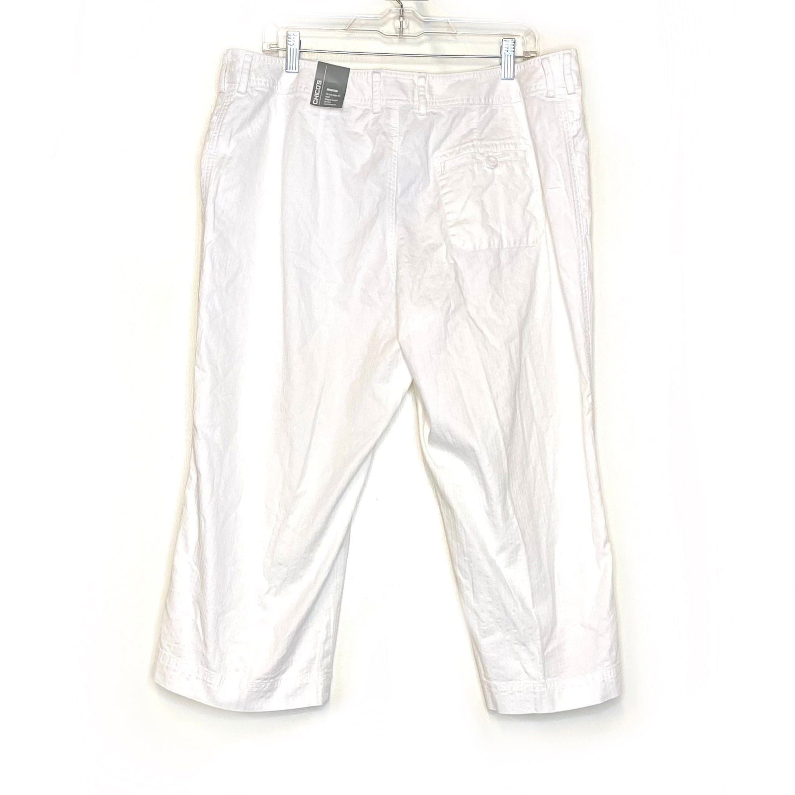 Chicos Modern Womens Size 2.5 Optic White ‘Tobago’ Crop Pants NWT -  | Buy at Parsimony Shoppes