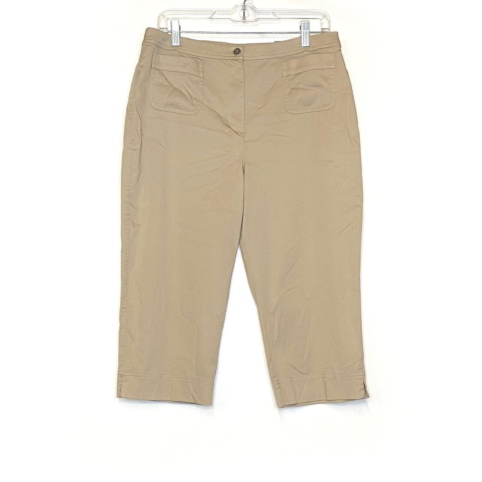 Chicos Modern Womens Size 2 Relaxed ‘Iced Coffee’ Beige Crop Pants NWT -  | Buy at Parsimony Shoppes