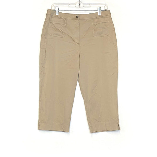 Chicos Modern Womens Size 2 Relaxed ‘Iced Coffee’ Beige Crop Pants NWT -  | Buy at Parsimony Shoppes