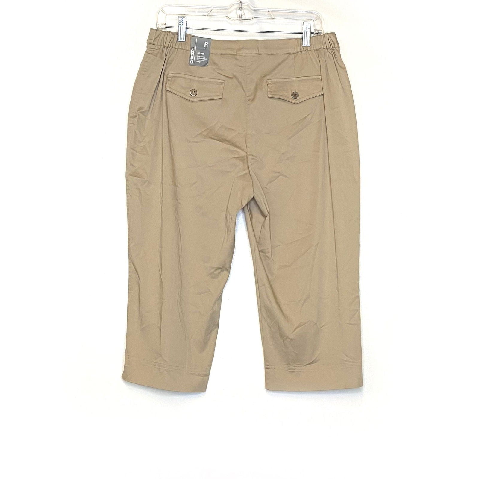 Chicos Modern Womens Size 2 Relaxed ‘Iced Coffee’ Beige Crop Pants NWT -  | Buy at Parsimony Shoppes